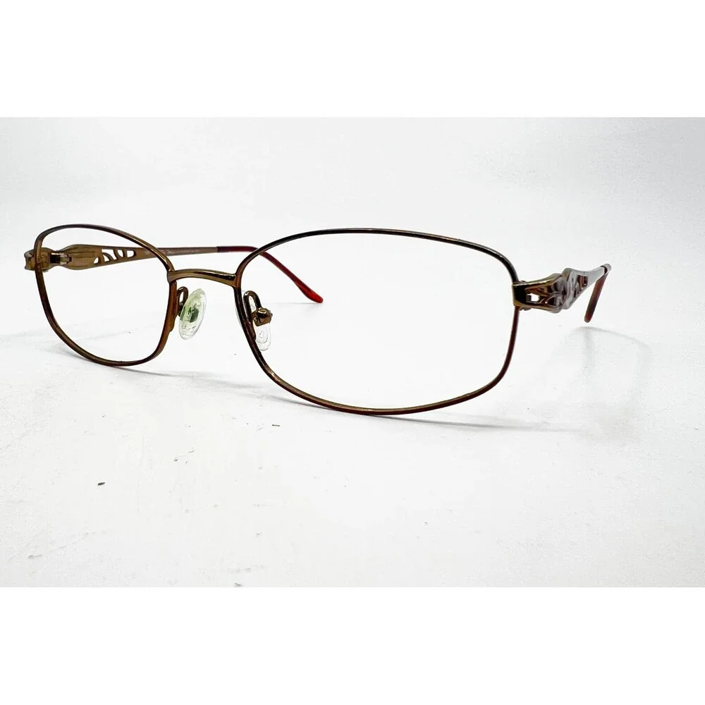Tres Jolie by Marchon Eyeglasses Women Brown Filigree 220 53-17-135